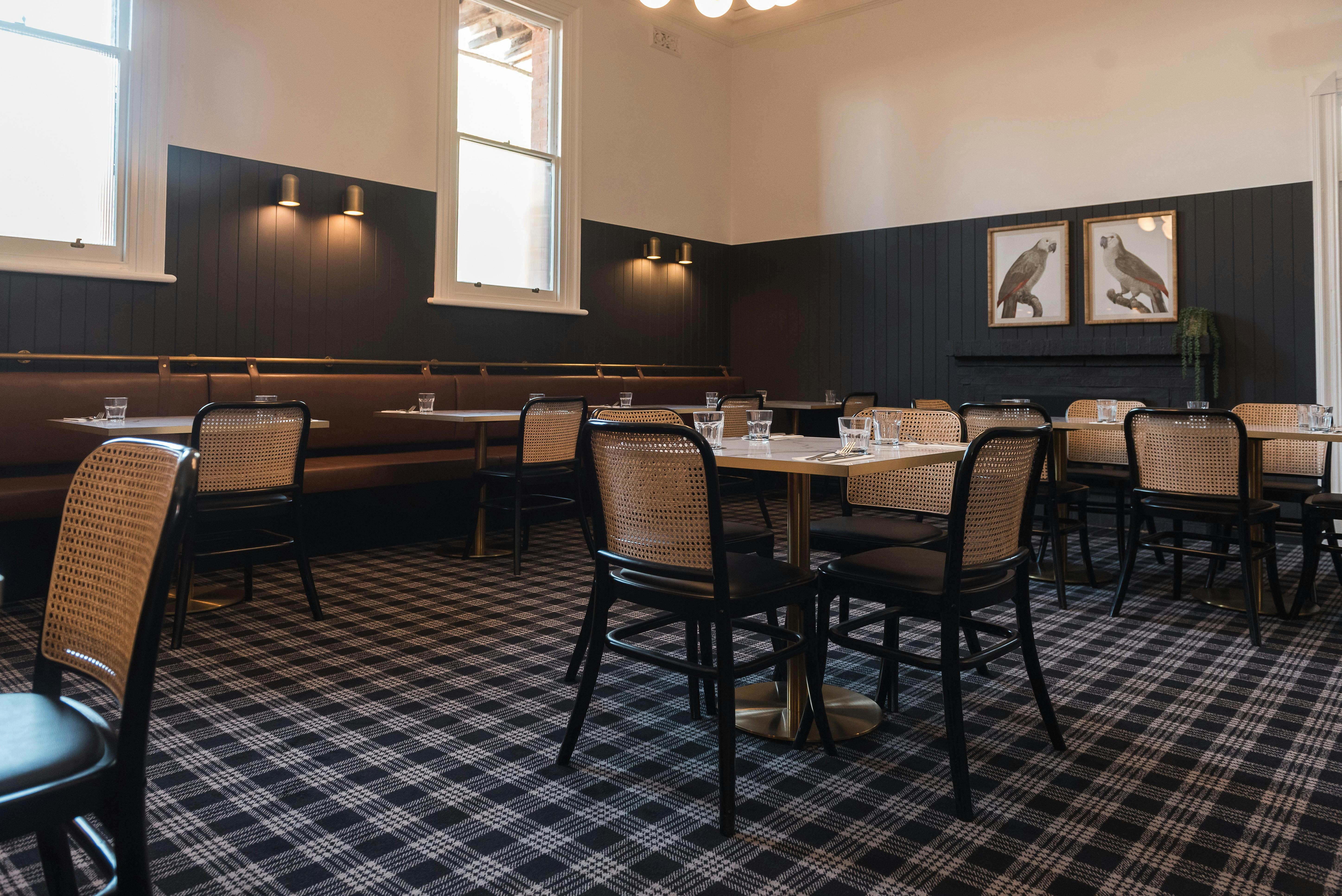 盧瑟格倫維多利亞酒店的黑白餐廳