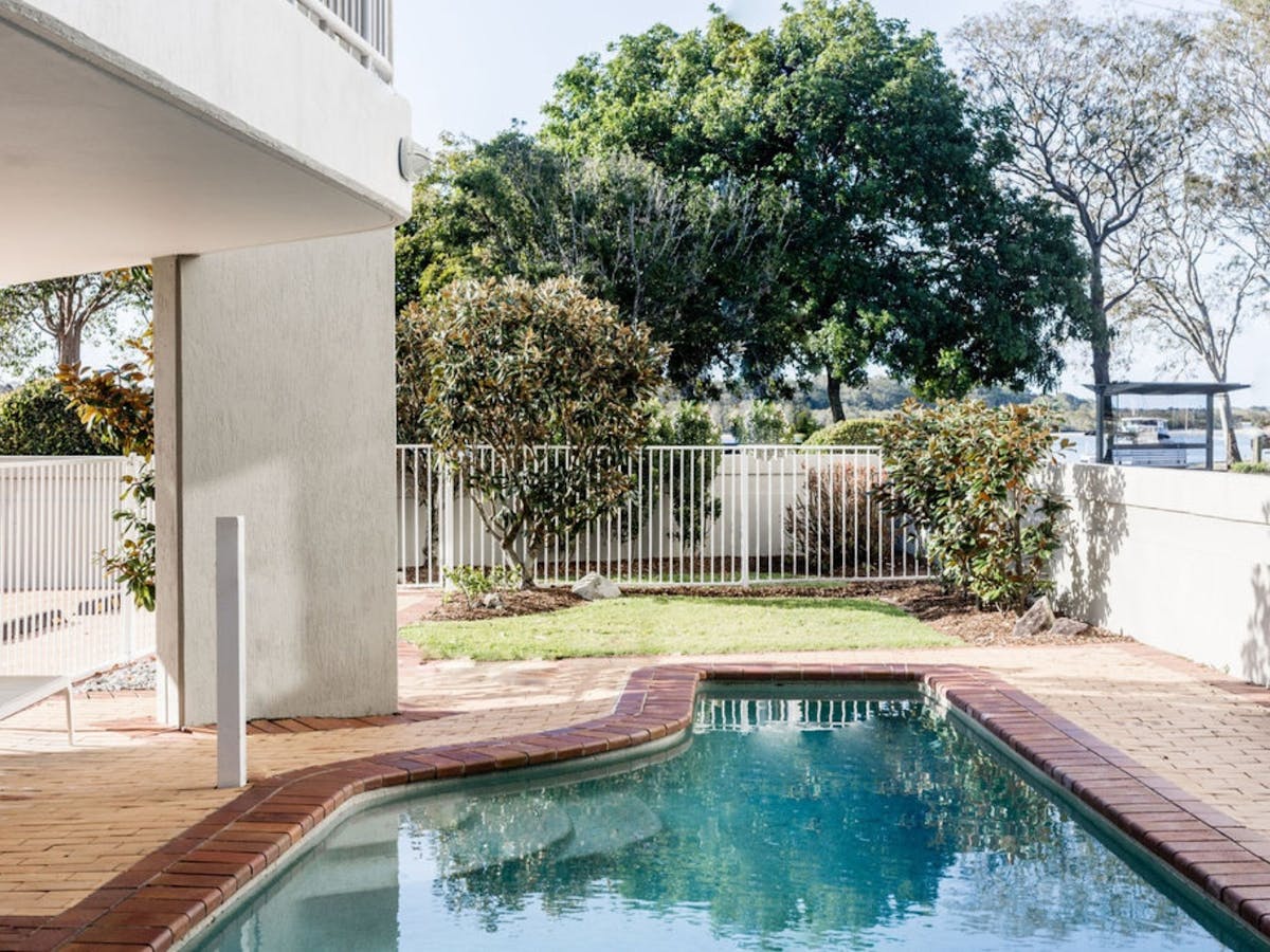 Boutique resort swimming pool for relaxation on hot days