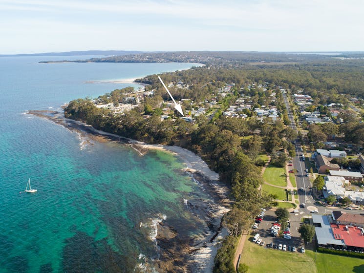 Aerial photo showing apartment on beaches