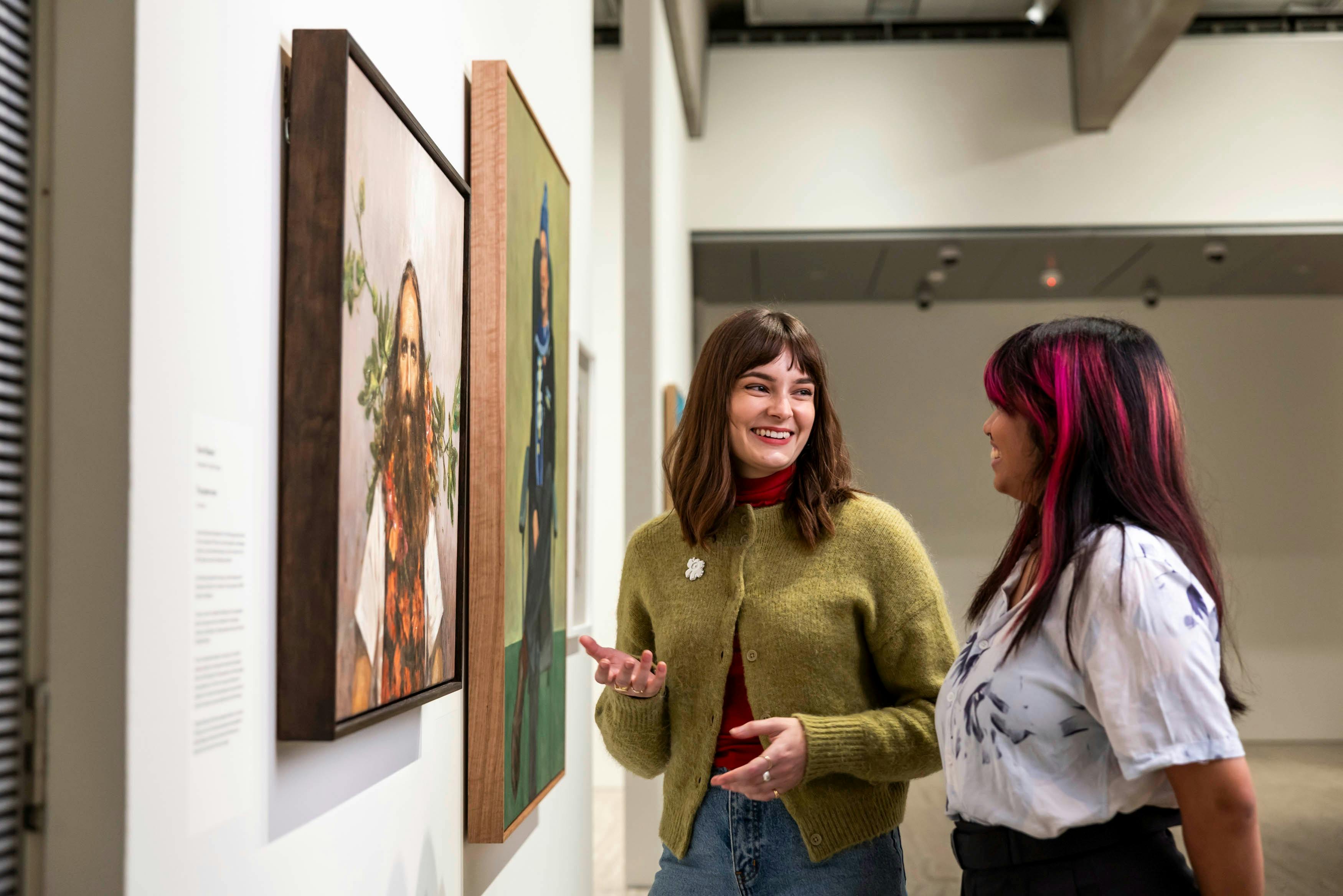 Visitors at the Archibald Wynne and Sulman Prizes 2025 Exhibition