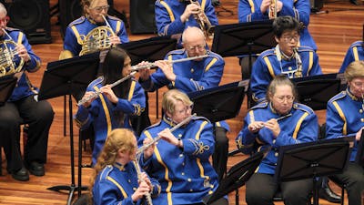 Canberra City Band flute section playing at the National Eisteddfod 2025