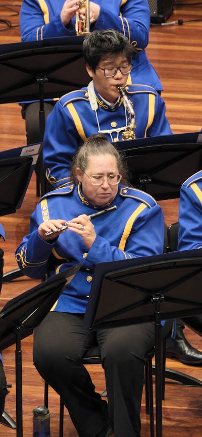 Canberra City Band flute section playing at the National Eisteddfod 2025