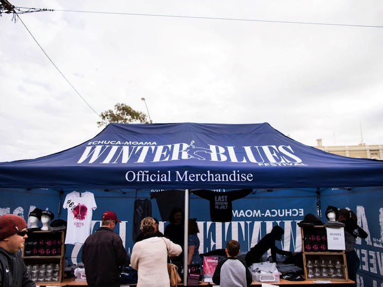 Winter Blues Merch Tent