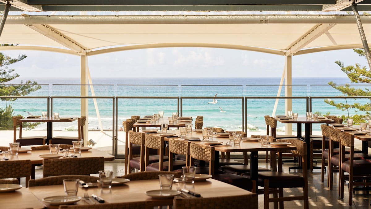 Hurricane's Surfers Paradise - Beachfront Dining Area & Water View of Surfers Paradise Beach.