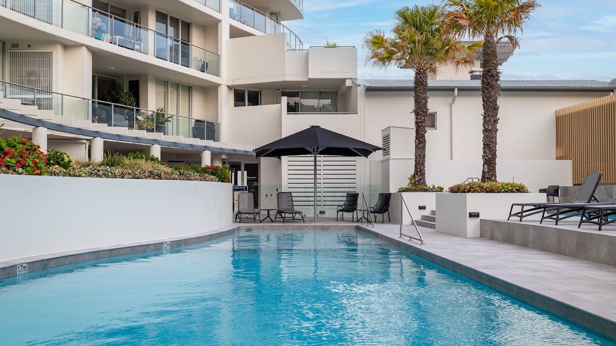 Leisure pool with shallow kids area at Aspect Caloundra