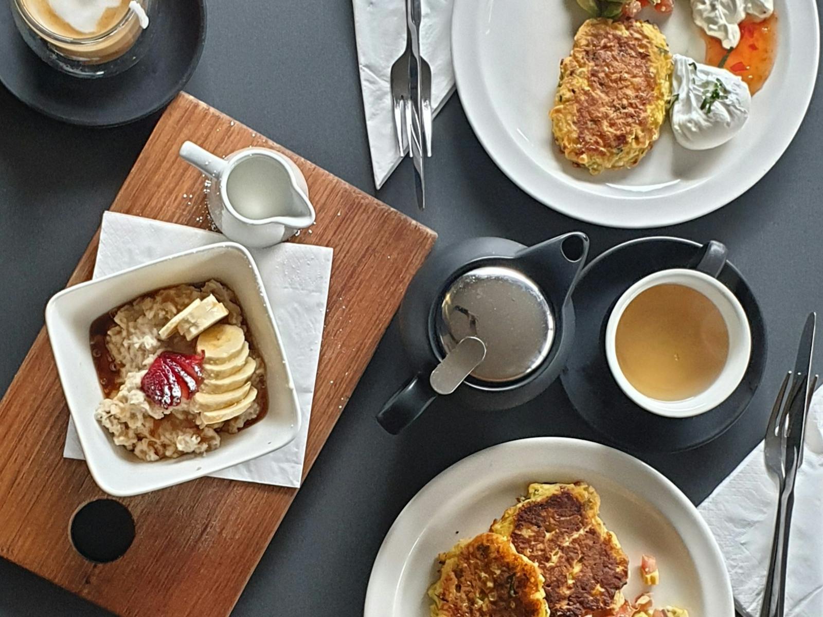 Table spread for the morning breakfast