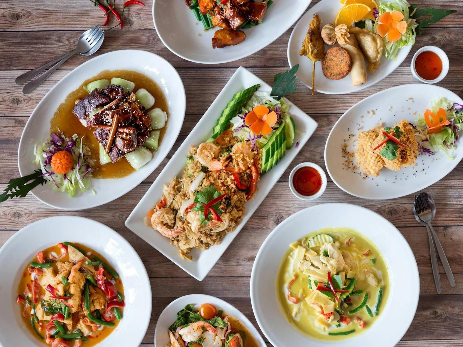 Various meals at Me Tang Thai Restaurant