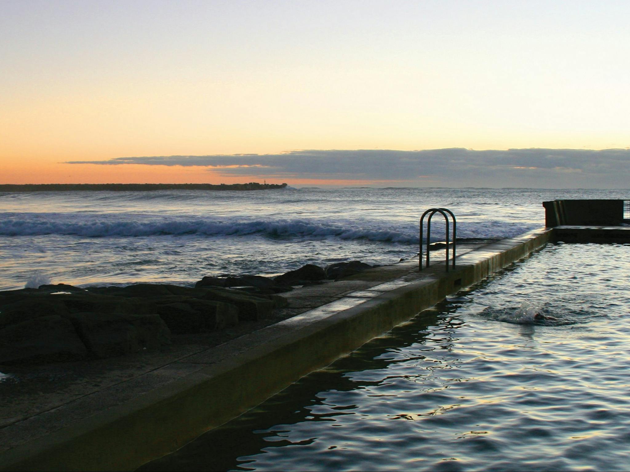 Yamba Main Beach and Ocean Pool BIG4 Saltwater Yamba Holiday Park