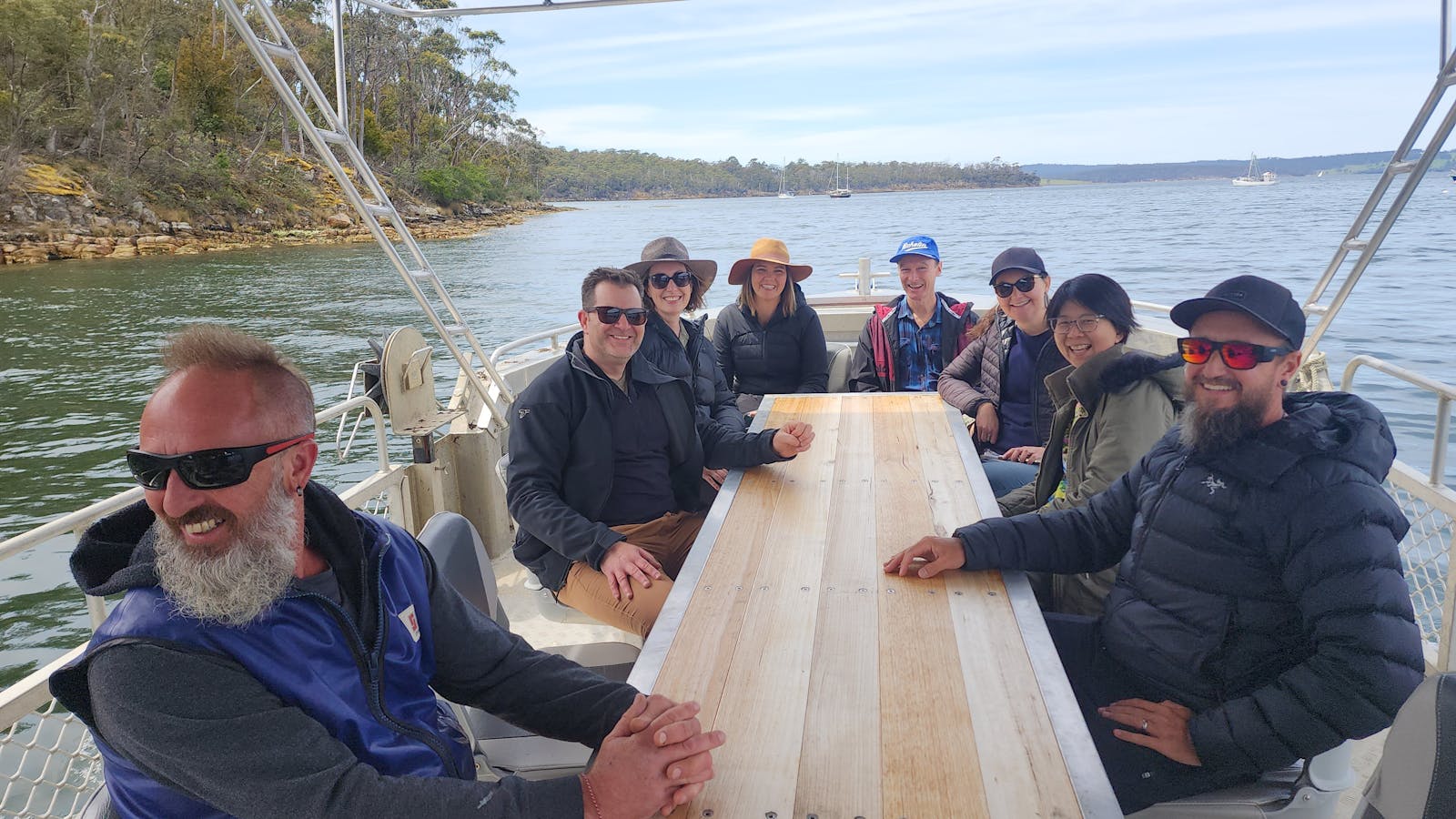 From sea to smile—shared oyster moments with new friends aboard the TunaCorn