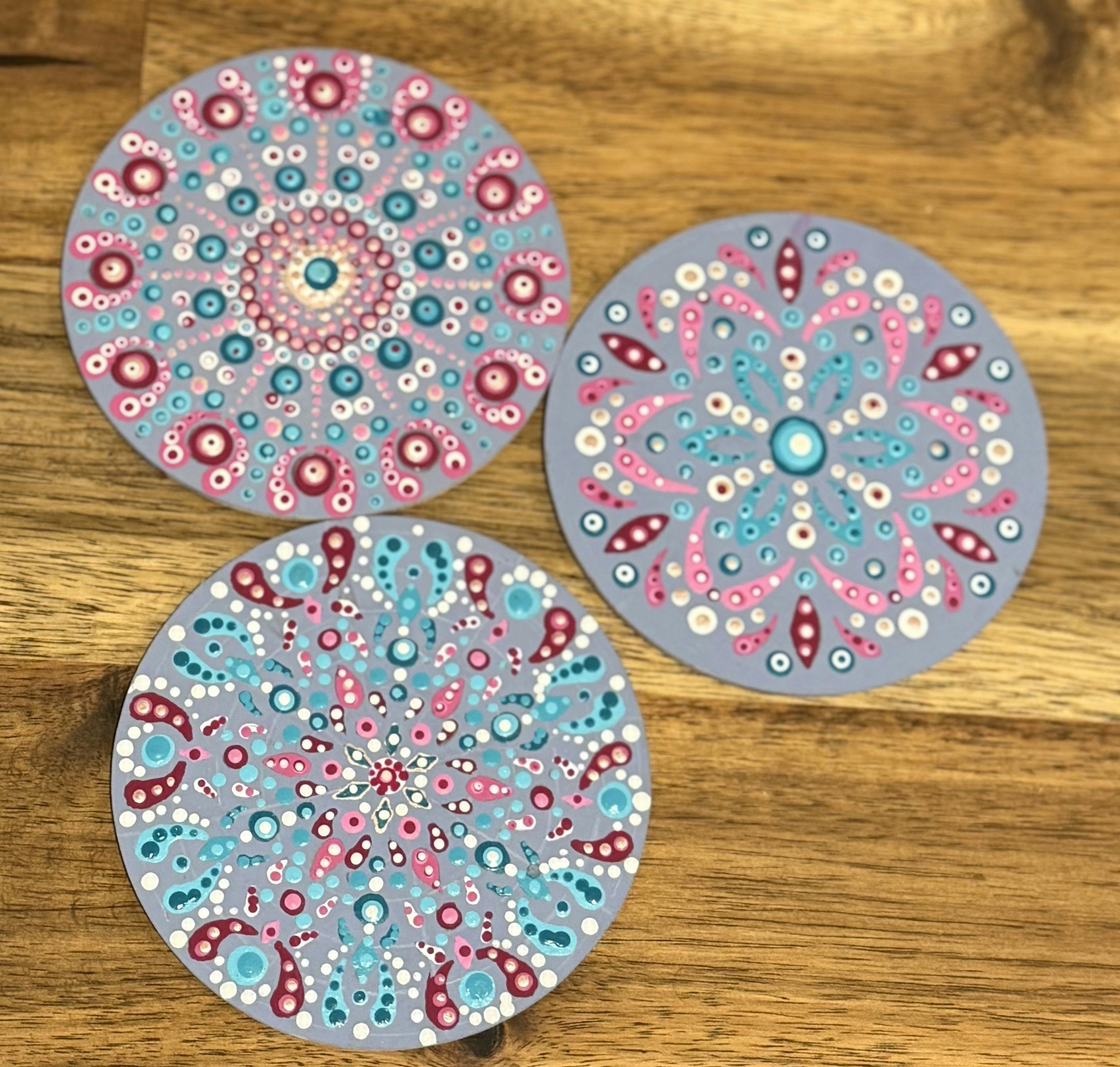 Coffee, Cake & Cre8te - Dot Art Painting