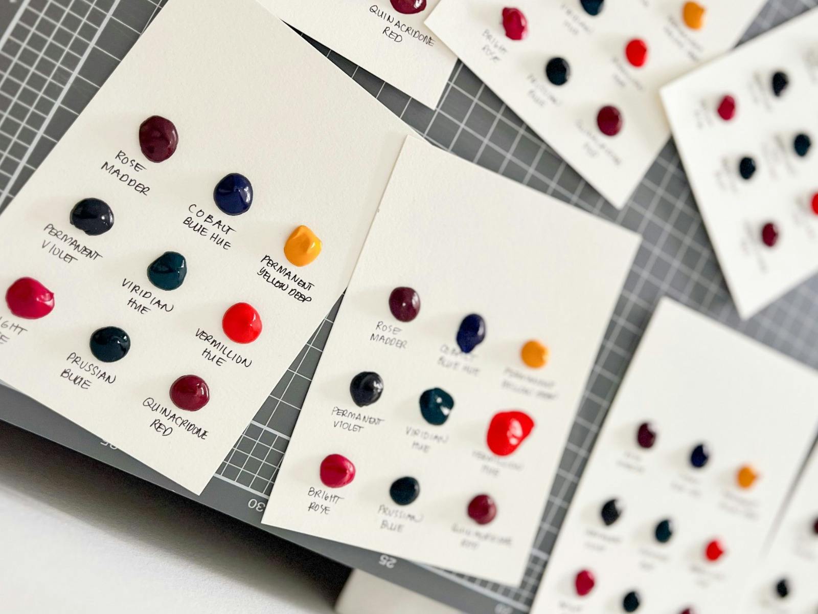 sample watercolour palettes