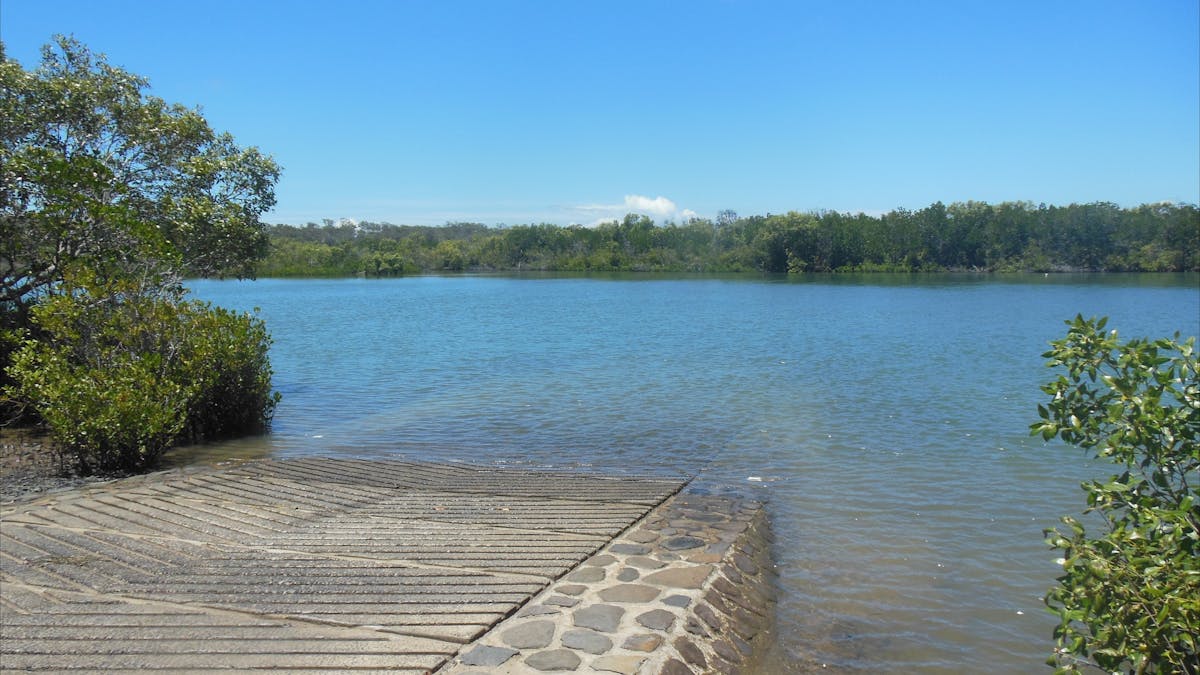 On site boat ramp