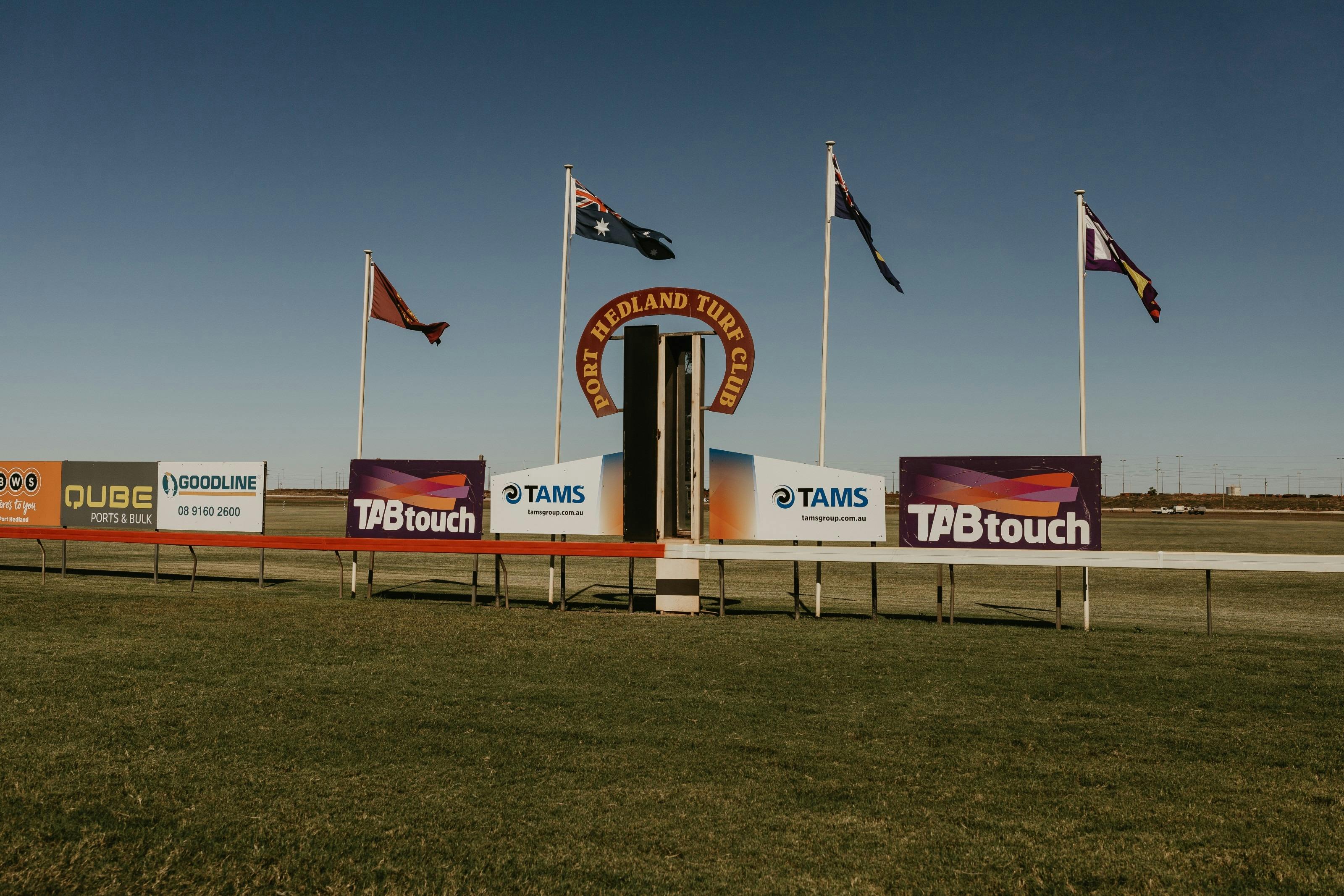 Finish Line at Port Hedland Turf Club