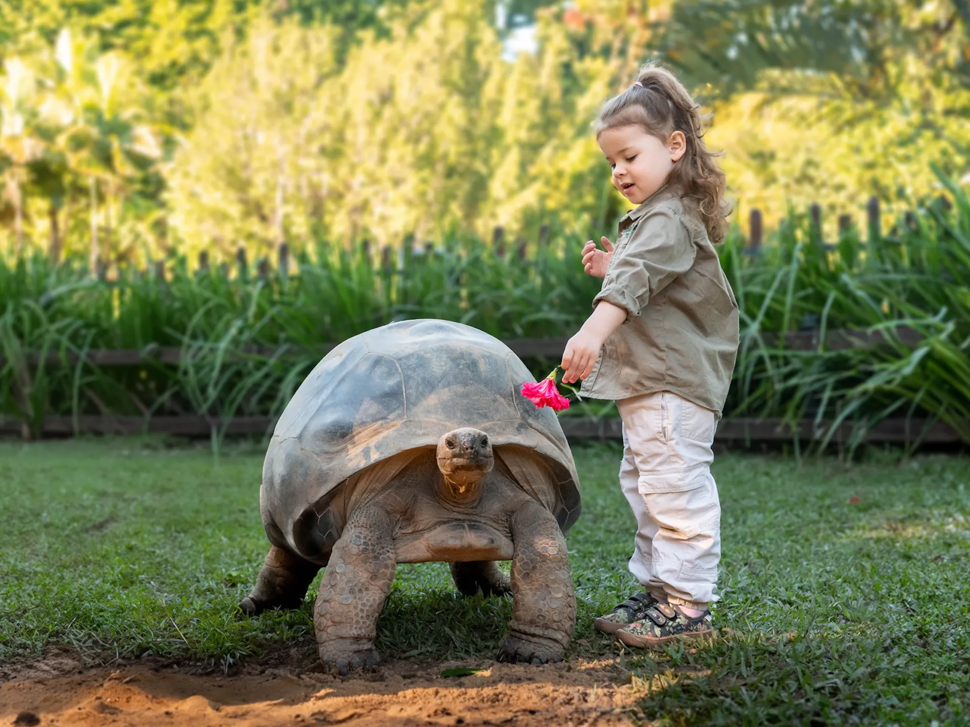 Grace Warrior with a tortoise