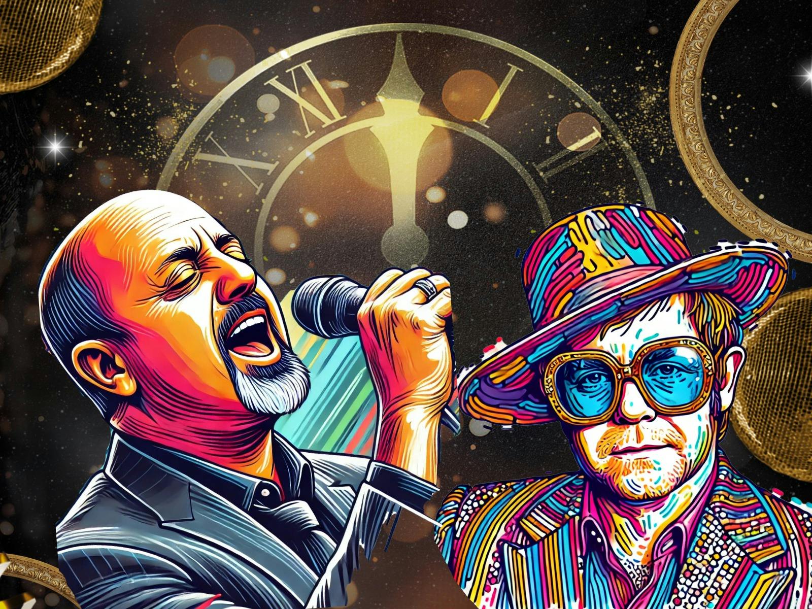 Digital Portrait of Elton John & Billy Joel