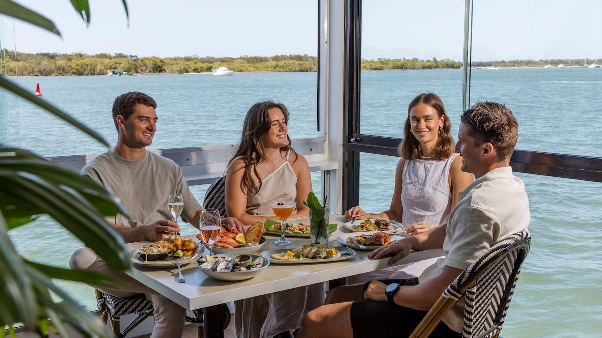 Enjoying Noosa River views from your table