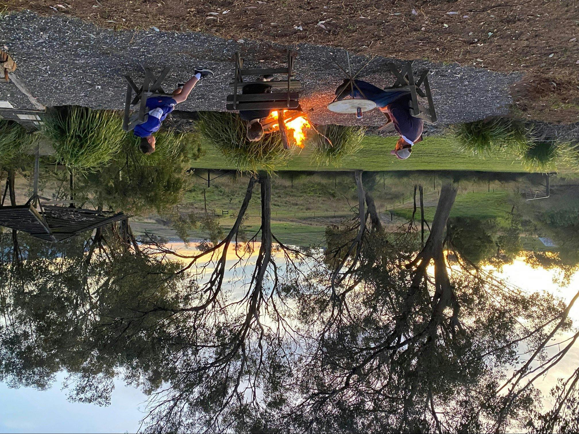 Firepit overlooking the valley.