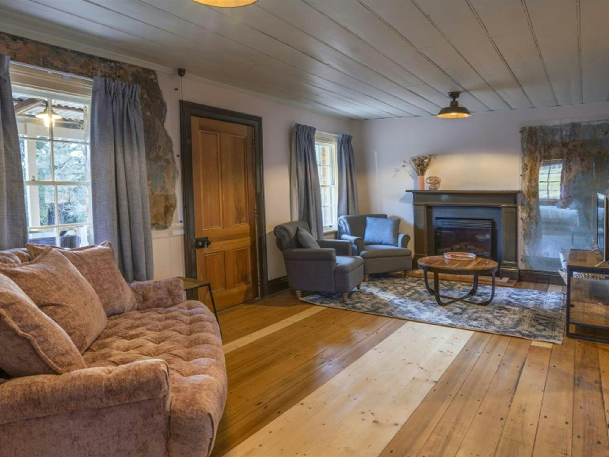 The lounge room at Fairfax House in Hill End Historic Site. Photo: John Spencer &copy; DPE