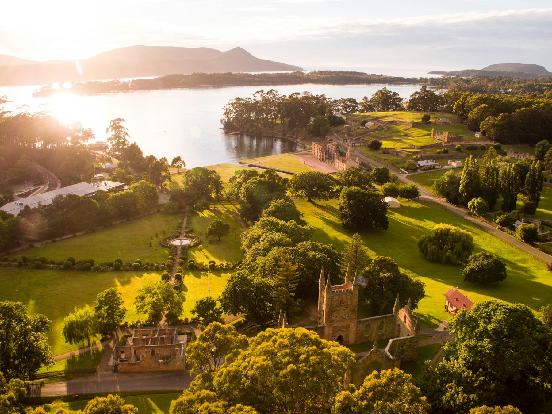aerial view of Port Arthur Historic Site