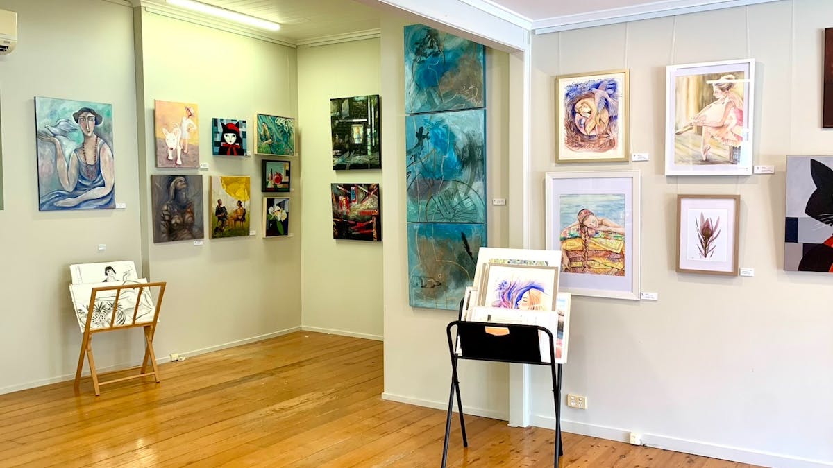 Interior view of She Dreams exhibition at Creative Room Art Space gallery in West End Brisbane Interior view of She Dreams exhibition at Creative Room Art Space gallery in West End Brisbane