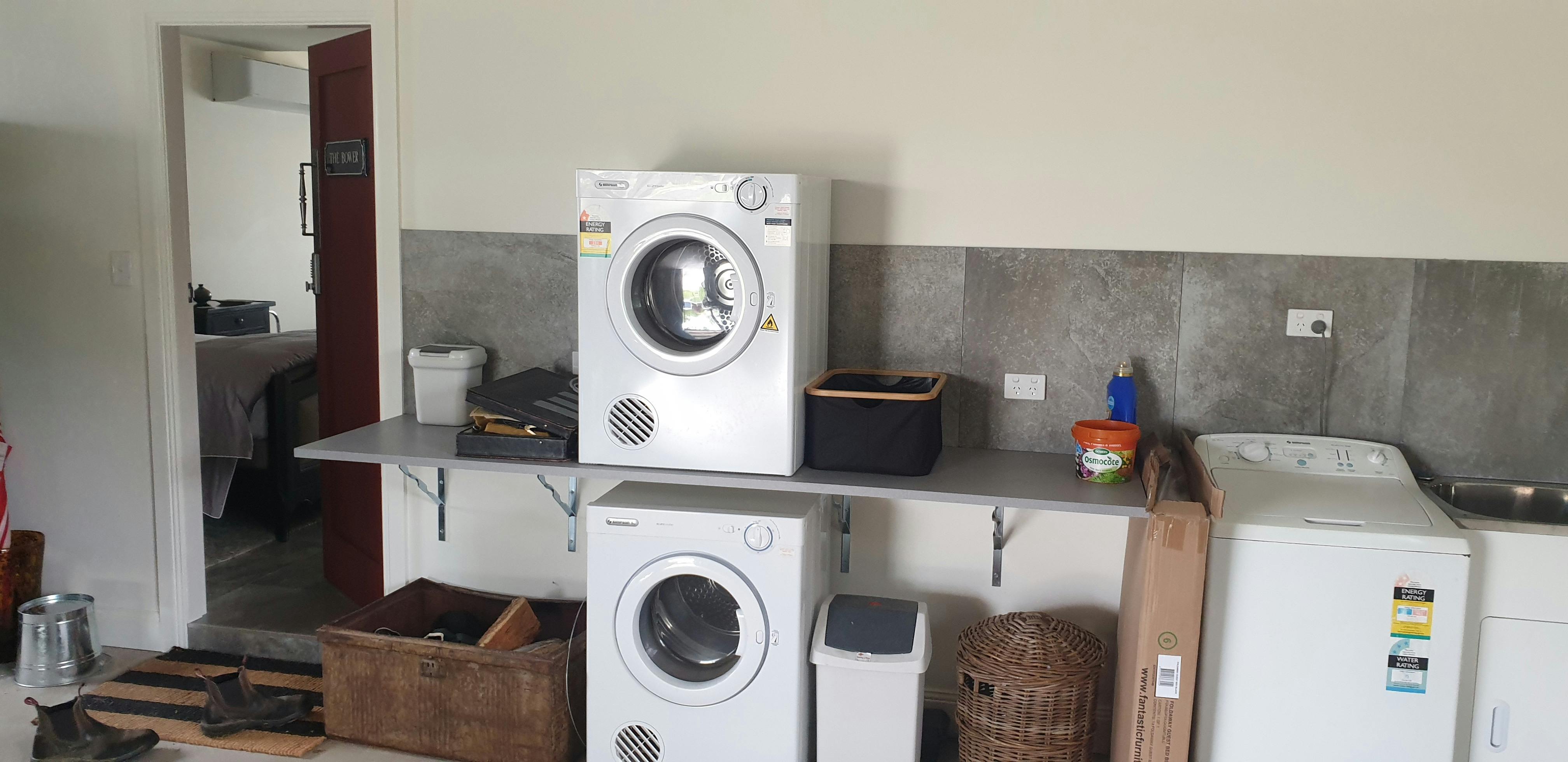 Laundry and private entry from within the garage.