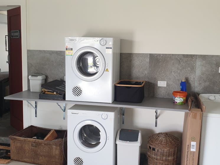 Laundry and private entry from within the garage.