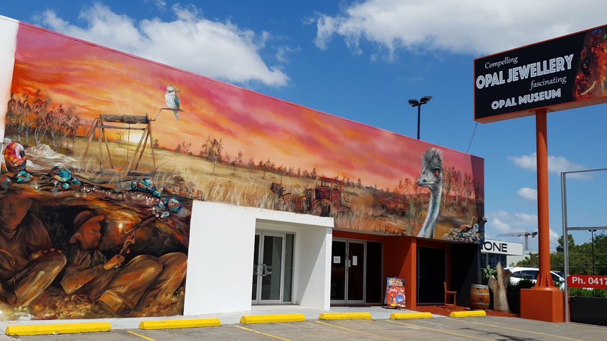Out the Front of The Brisbane Opal Museum