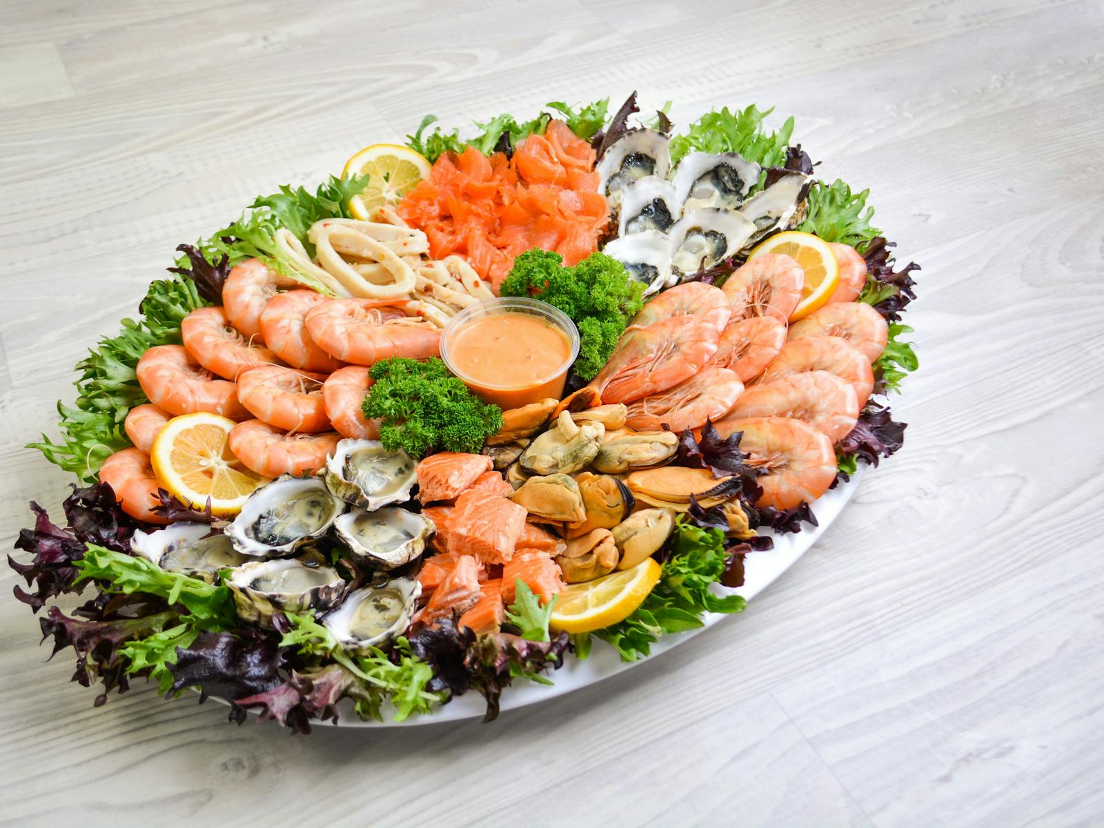 Fresh Tasmanian seafood platter