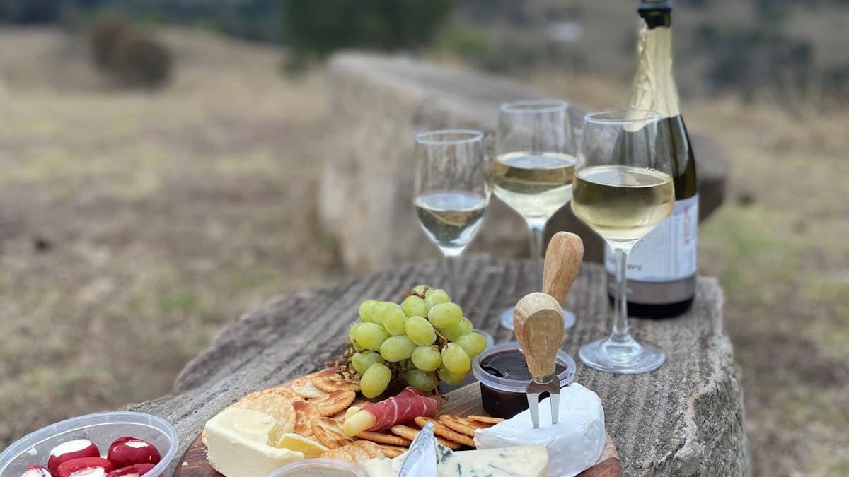 Picnic at the top of the hill at Country Mile Escape. Taking in the magnificent view of the valley.