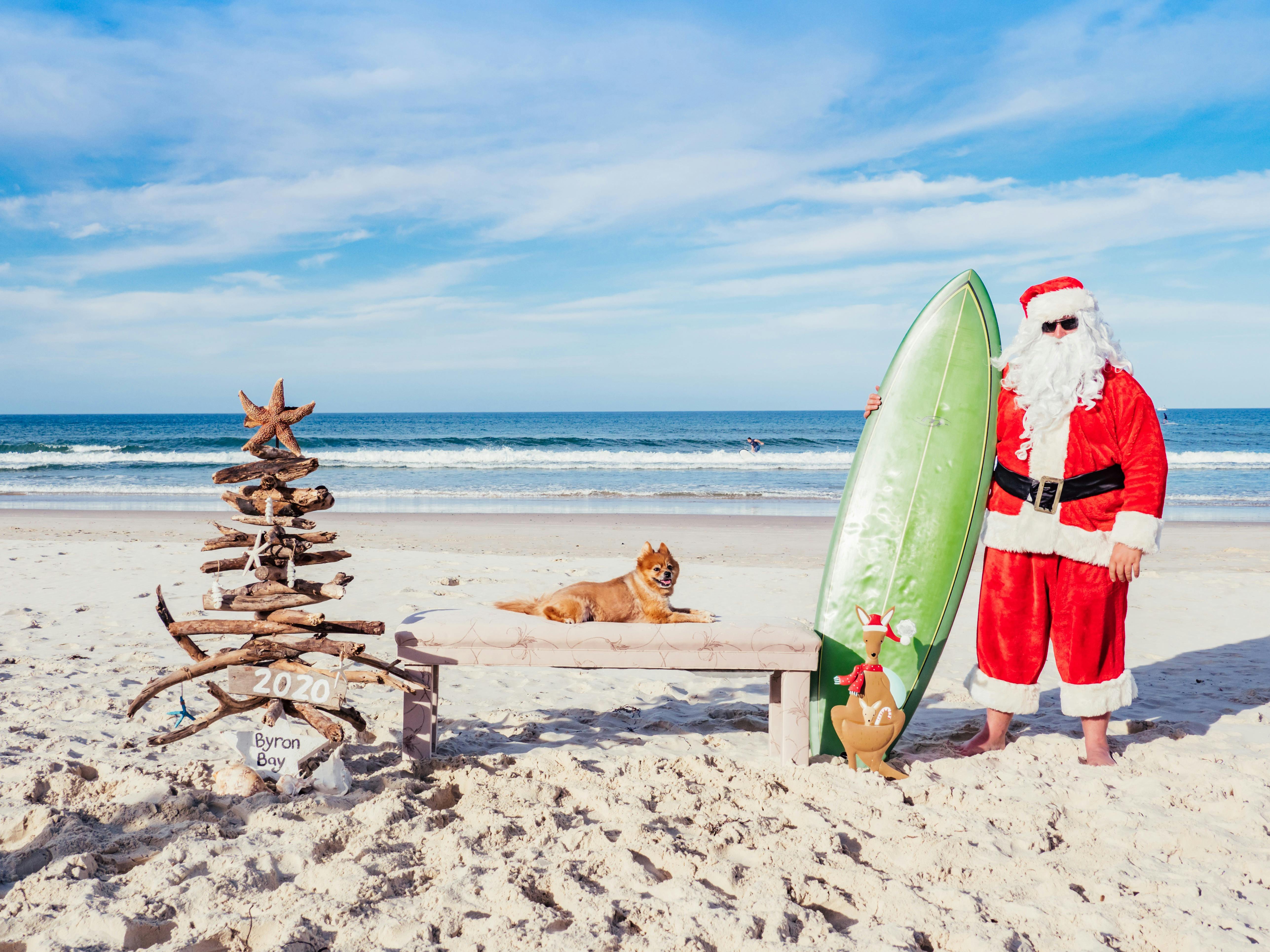 Pottsville Santa on the Beach Christmas Photos