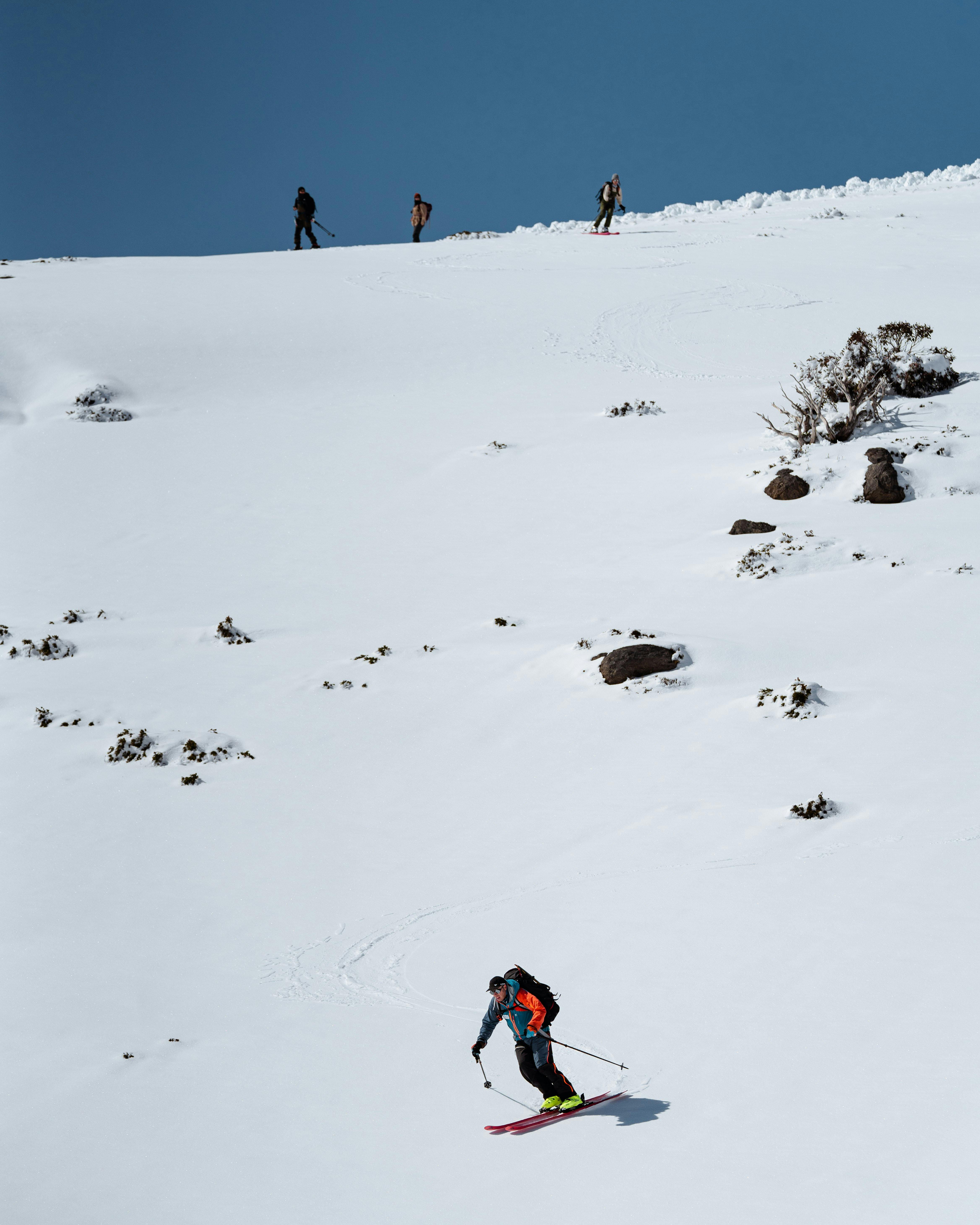 Man skiing down a slope