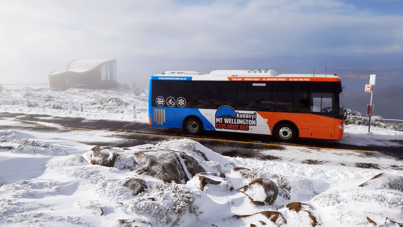 Snow tours operate when Pinnacle Road is closed due to snow.