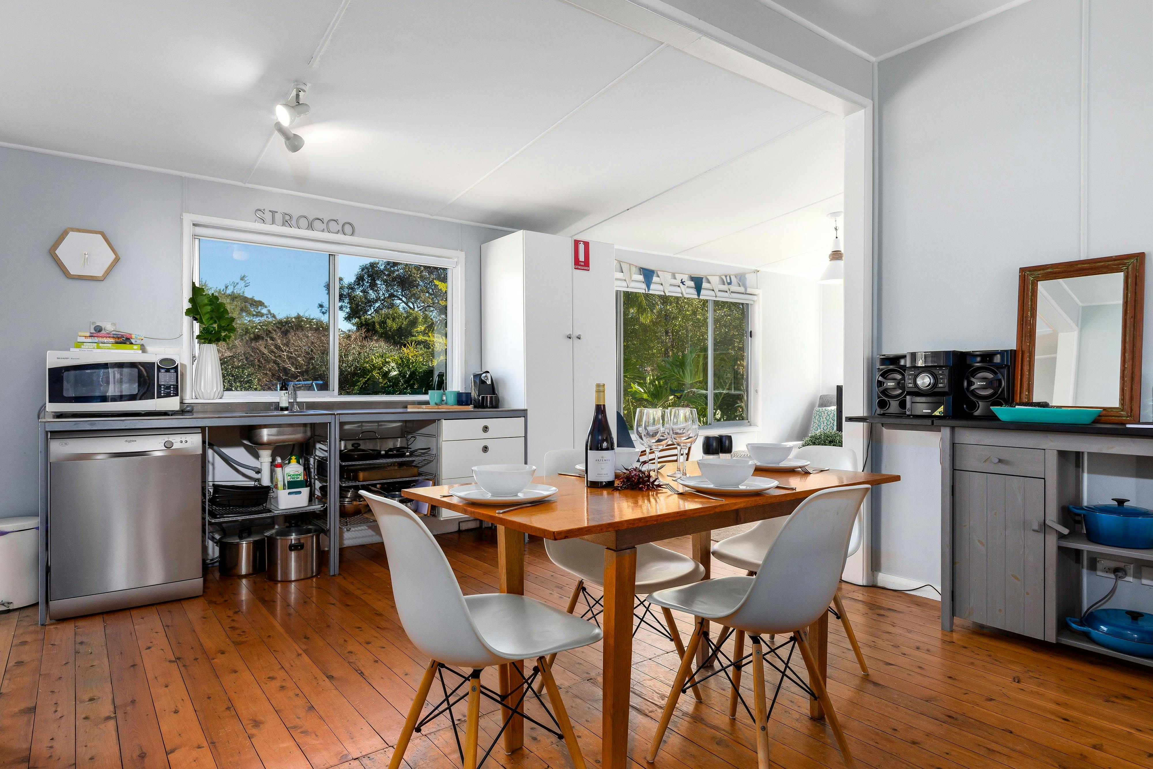 Kitchen with 4 person dining
