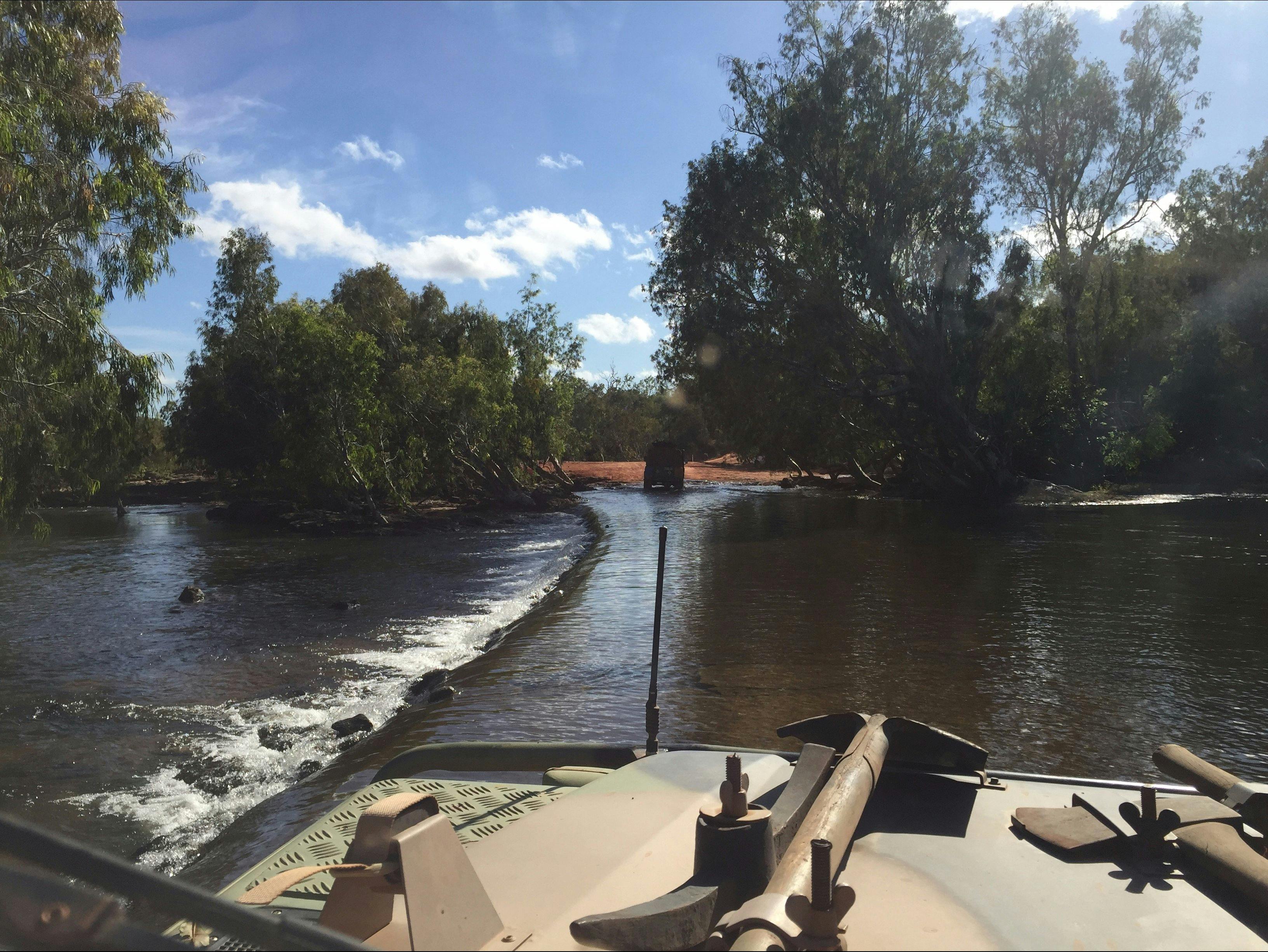 Driving across Kalpowar Crossing
