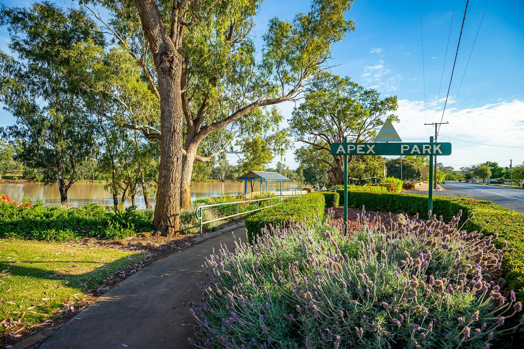 Gardens along the River Walkway in St George