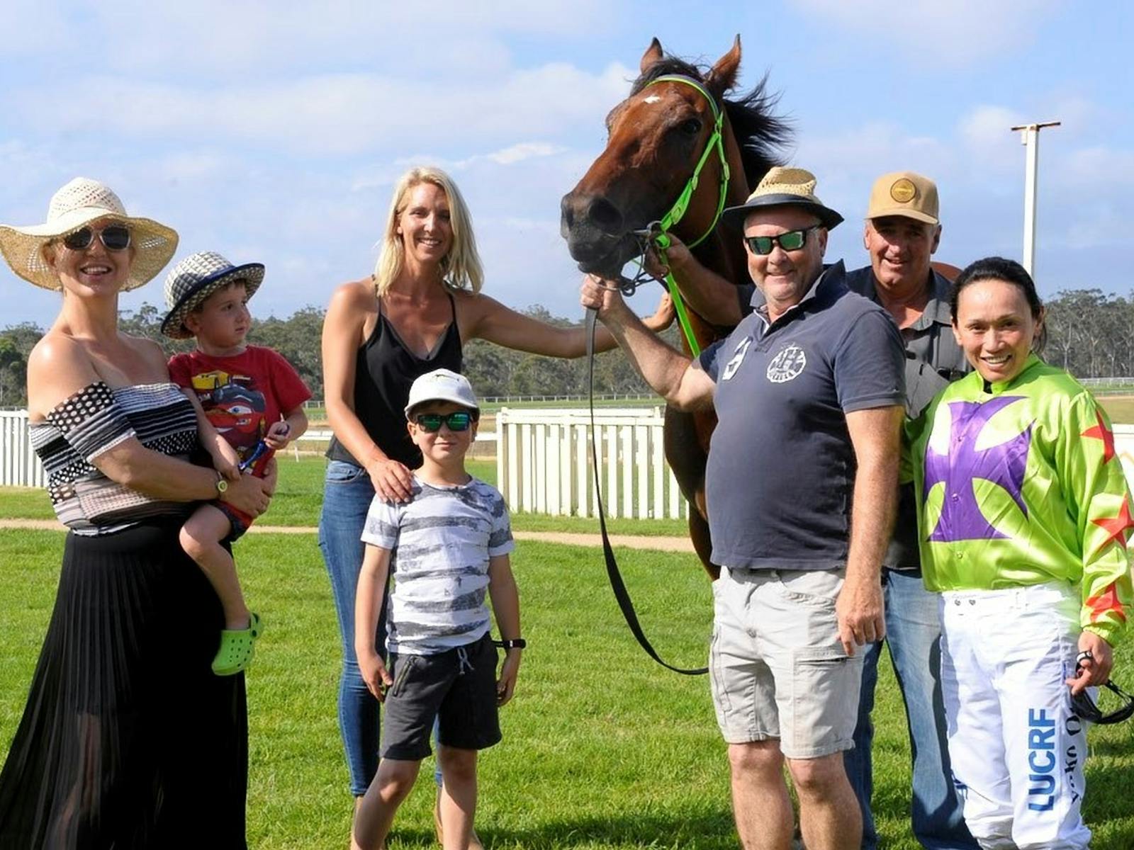 The winning horse after the race