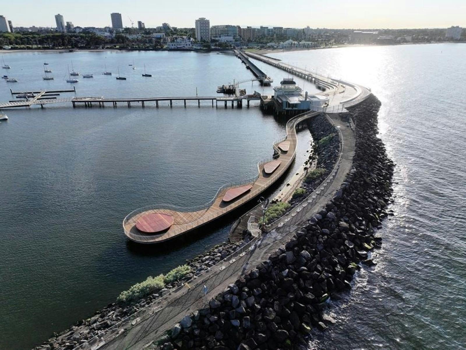 Birds eye view of Pier