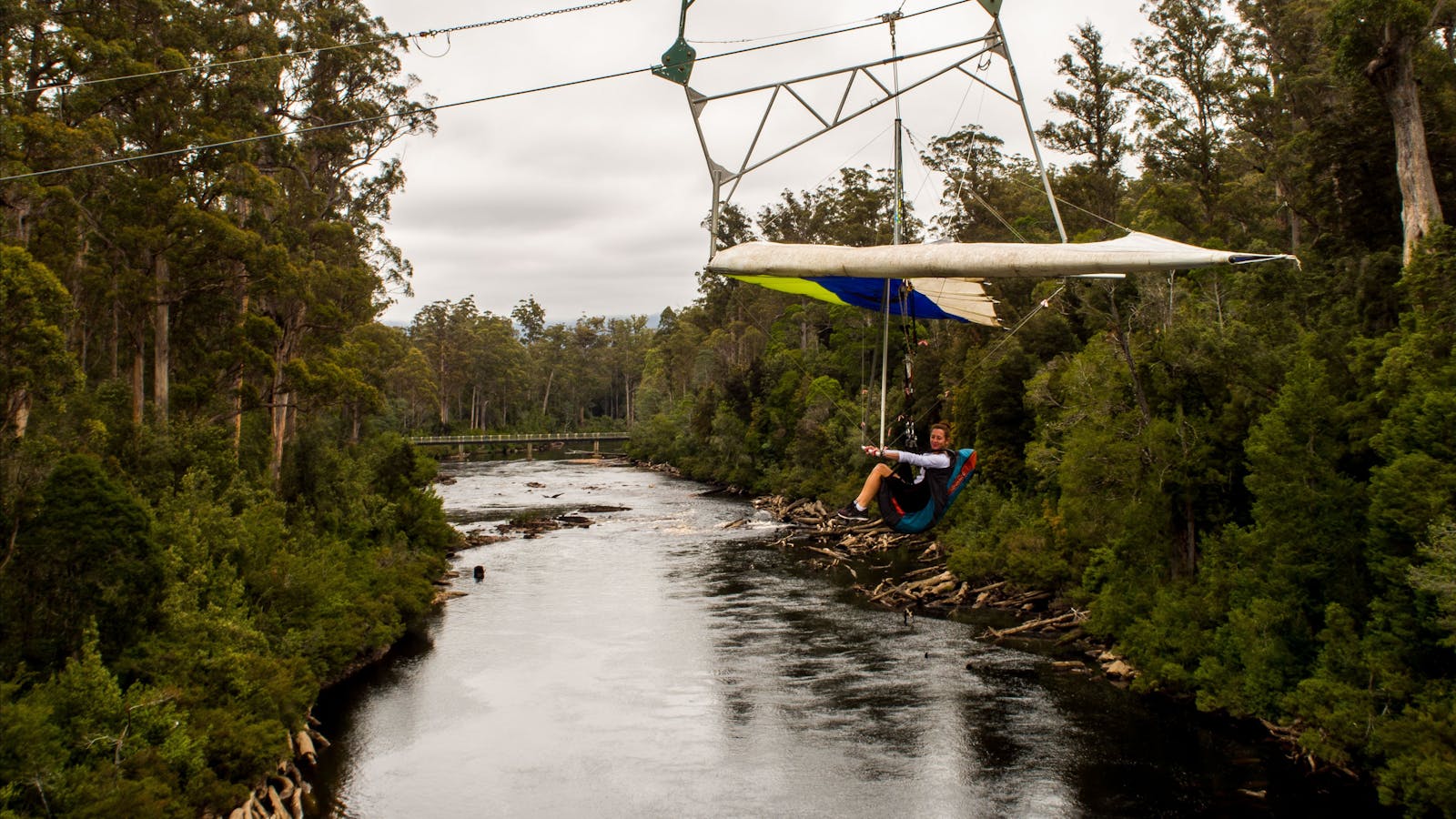 Eagle Hang Glider located at Tahune Adventures Tasmania