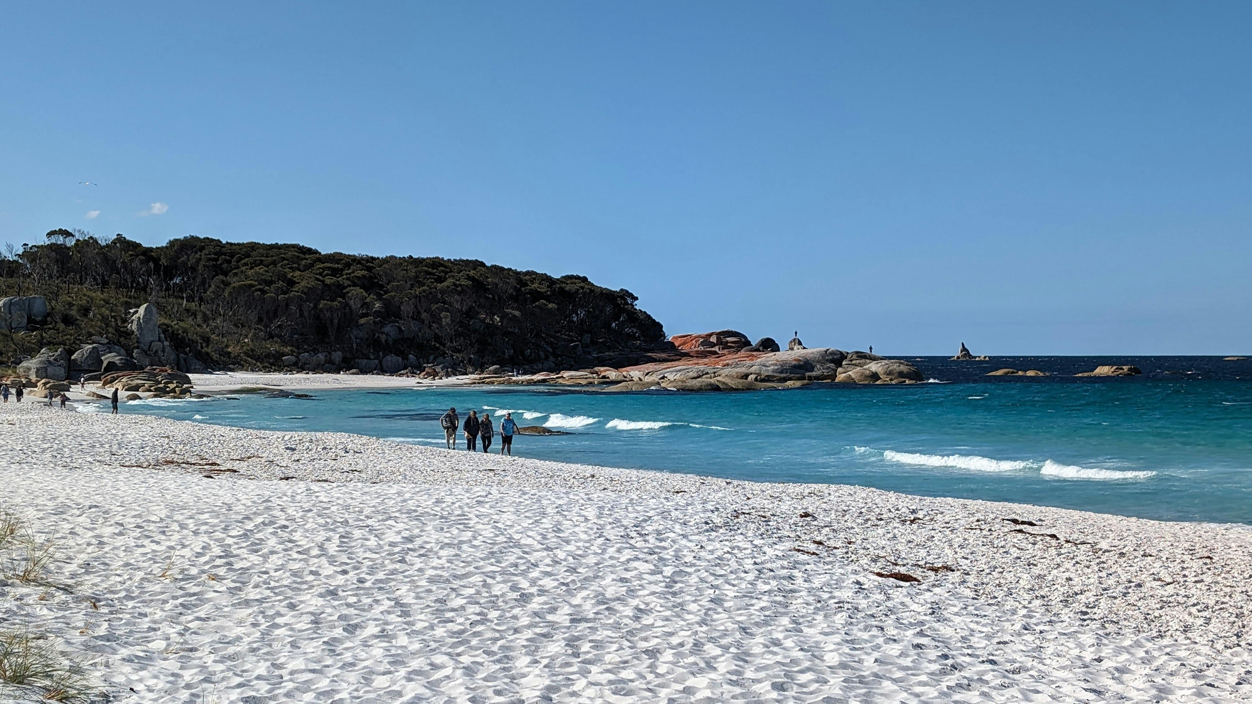 Walking on the Bay of Fires