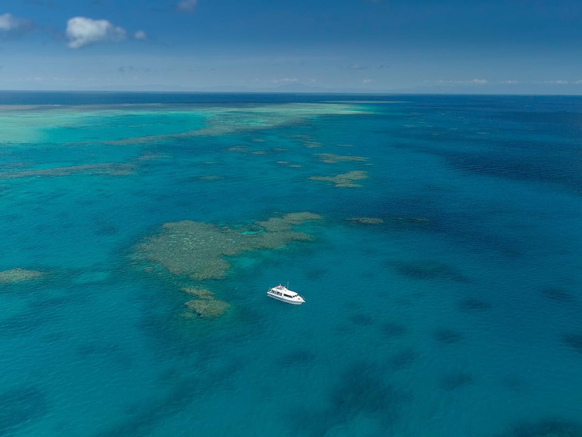 Our vessel on the Great Barrier Reef