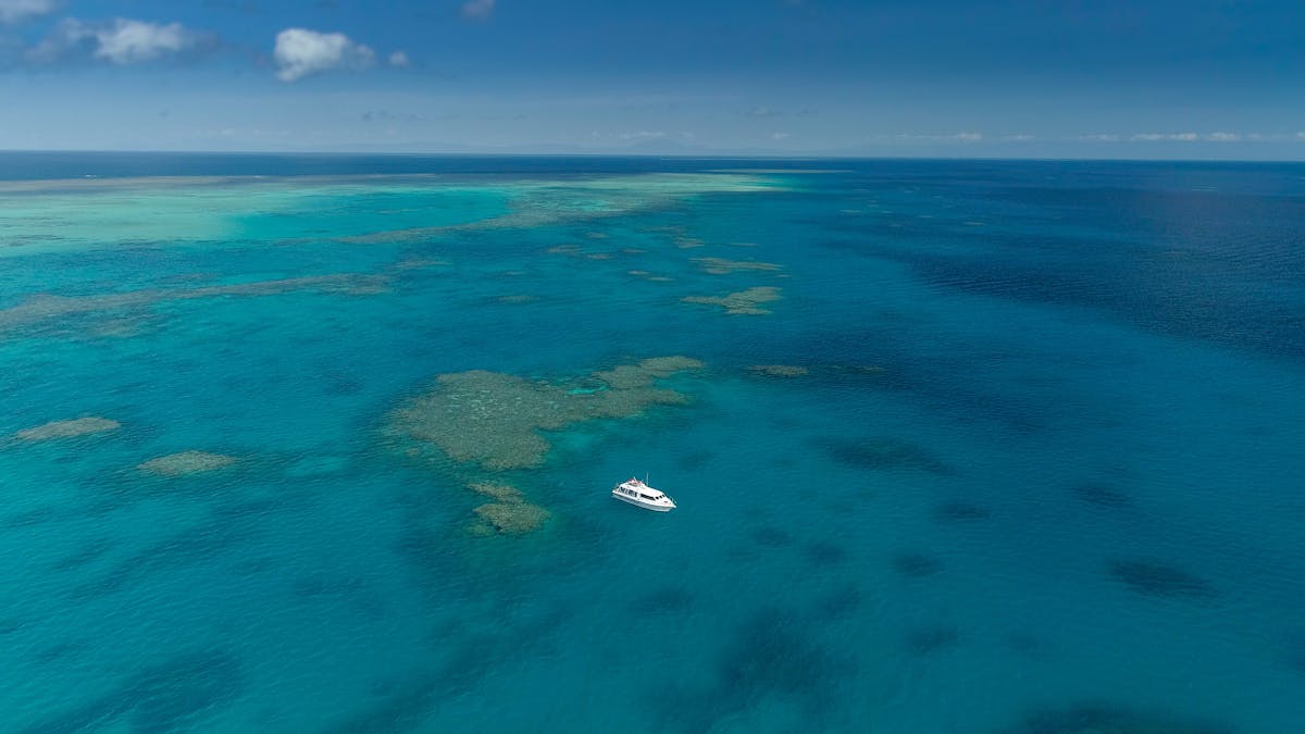 Our vessel on the Great Barrier Reef