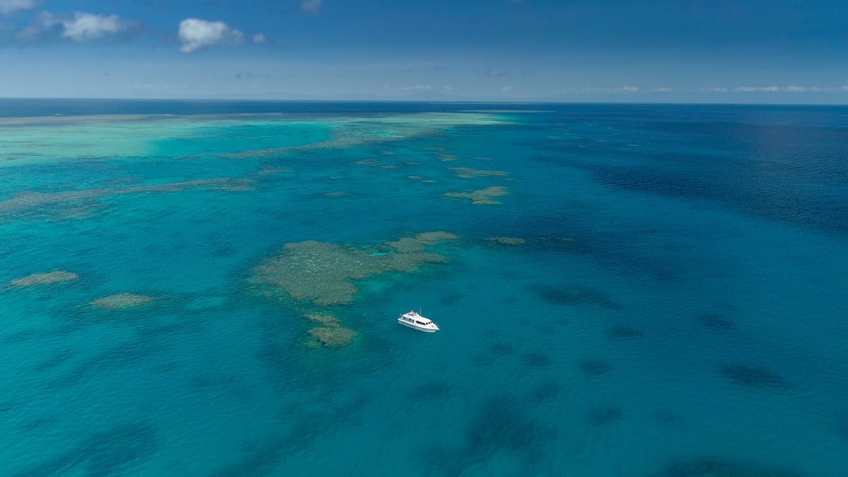 Our vessel on the Great Barrier Reef