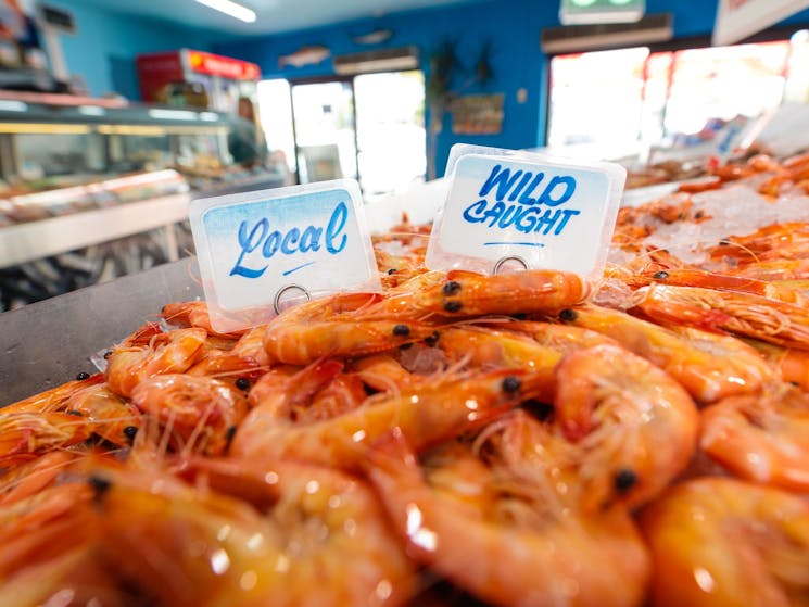 Fresh local prawns