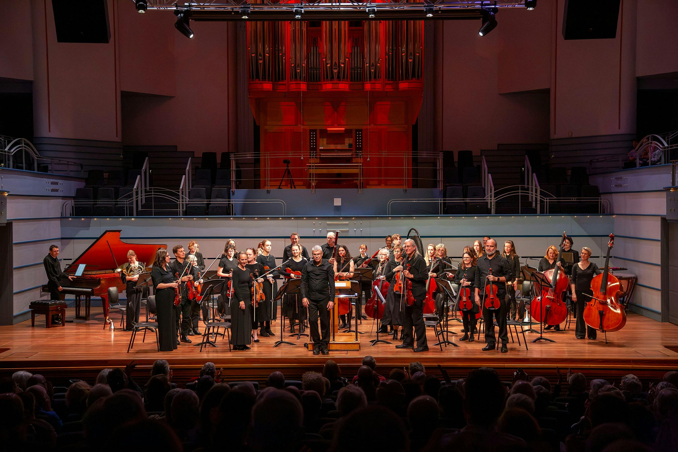 Orchestra on stage
