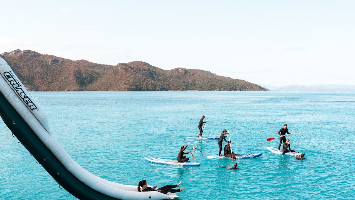 Water activities onboard True Blue Sailing boats