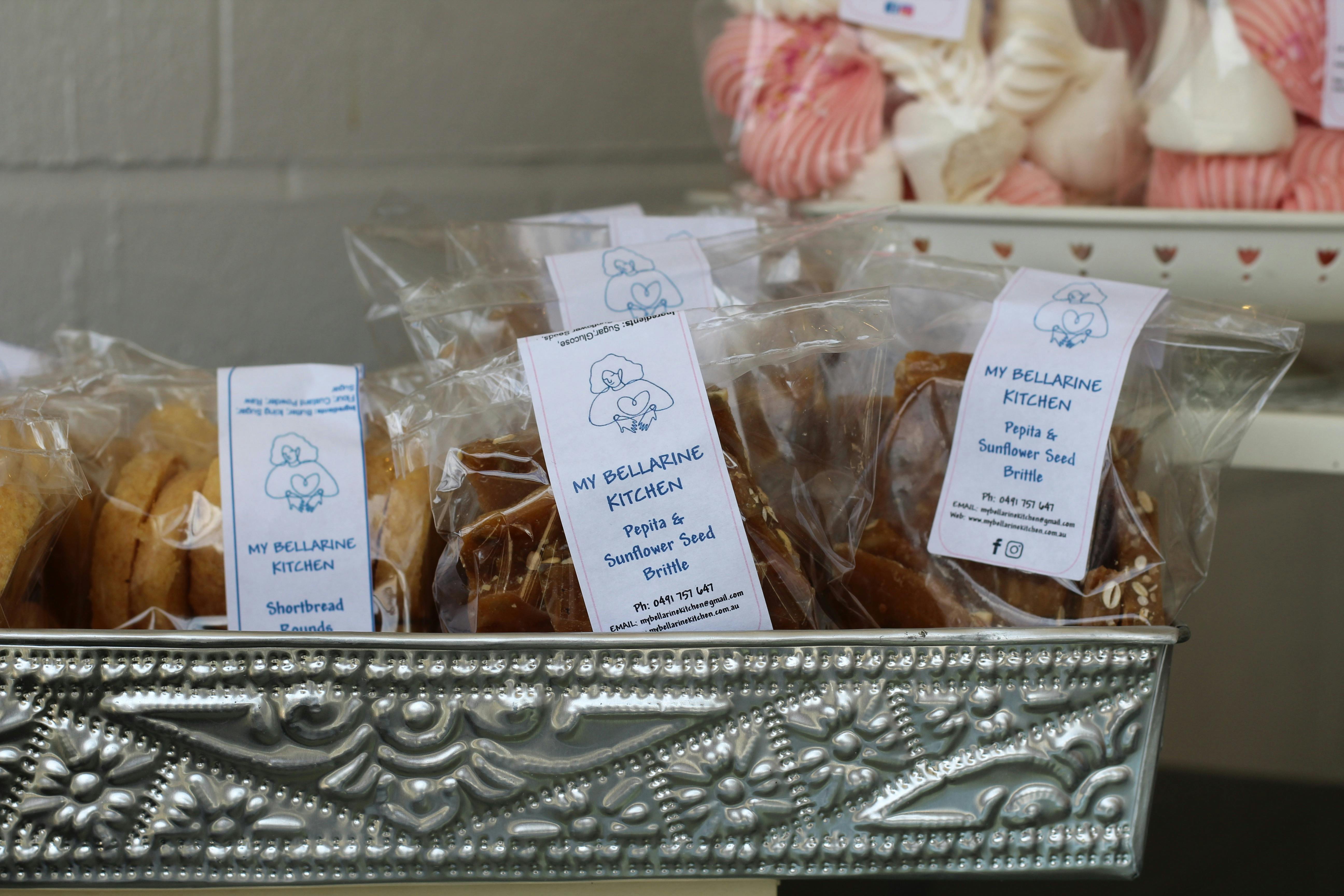 Pepita & Sunflower Seed Brittle and Shortbread Rounds