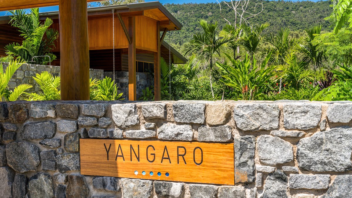 Yangaro sign at entry to Yangaro's Clubhouse