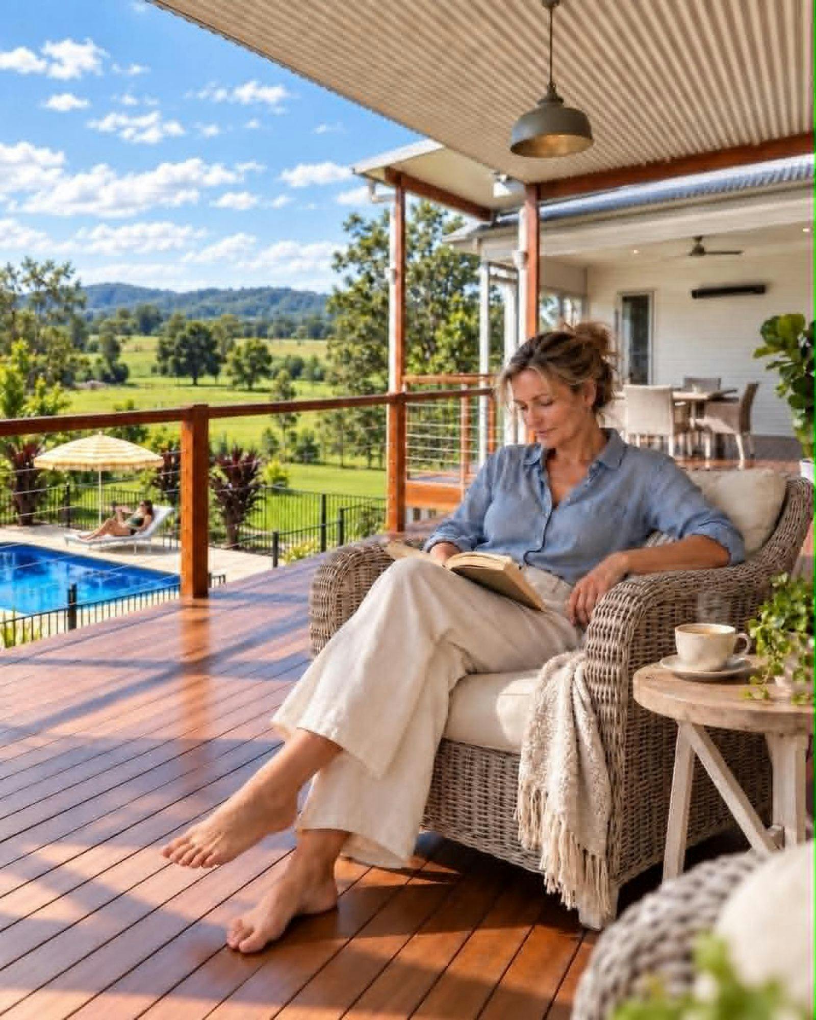 Reading a book