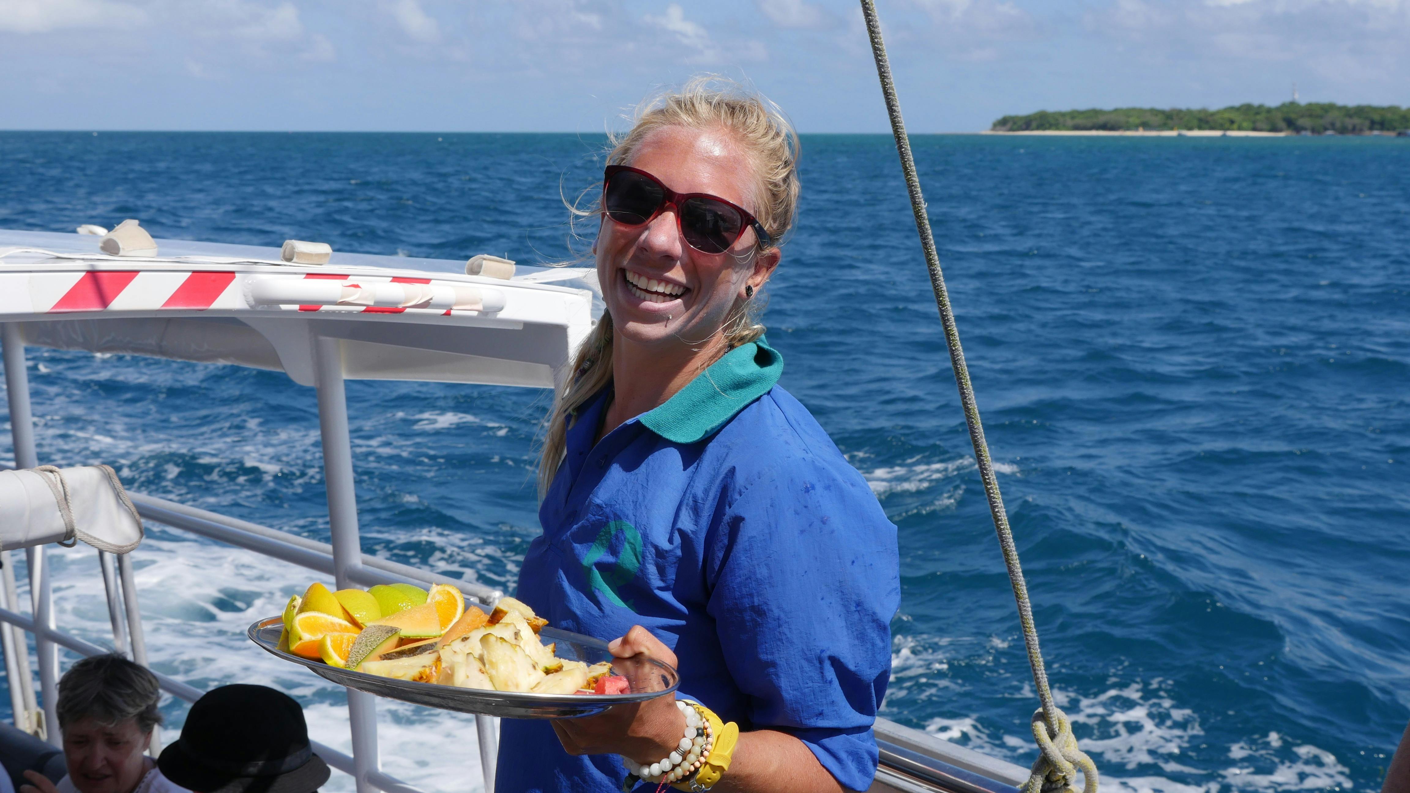 Service with a smile on Ocean Free sailing back to Cairns