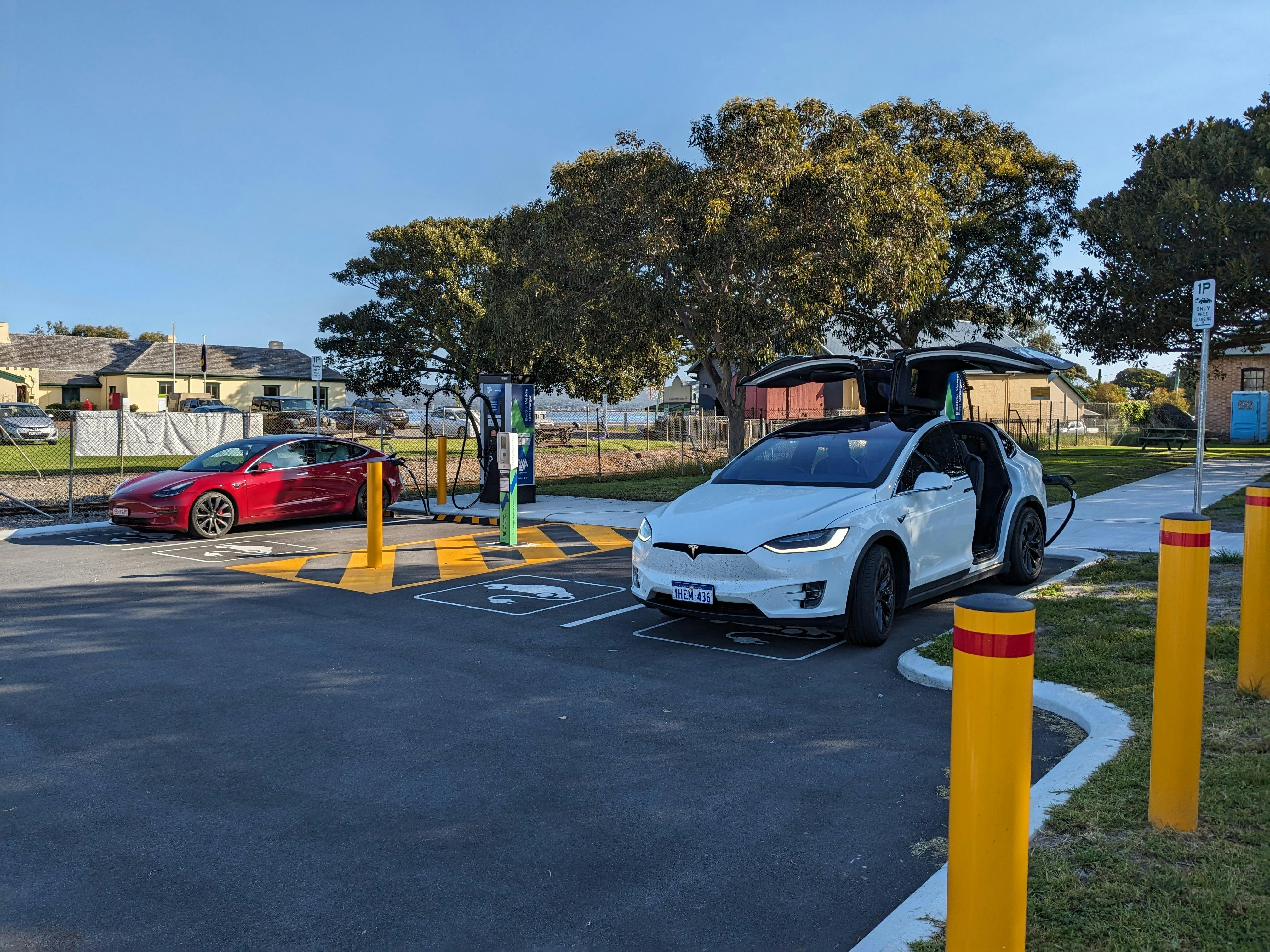 Tesla Model X at Albany chargers
